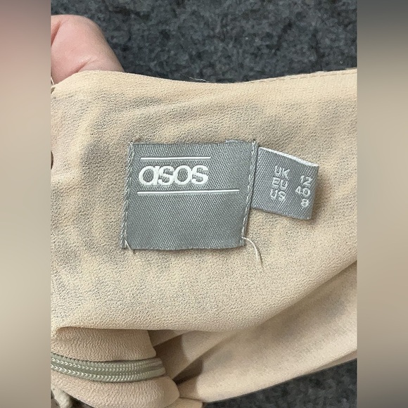 ASOS Brown Animal Print Long Sleeve Cocktail Dress 8 - Picture 3 of 3